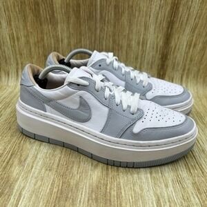 Nike Jordan 1 Elevate‎ Low Women's Size 8 White Wolf Grey Platform Sneakers
